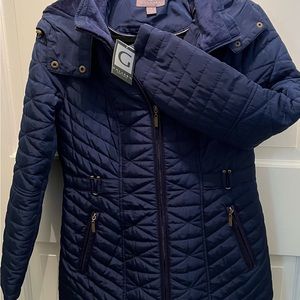 Gallery New York Coat , size small. Zip up, zipper pockets and removable hood